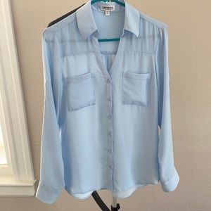 Express portofino light blue shirt